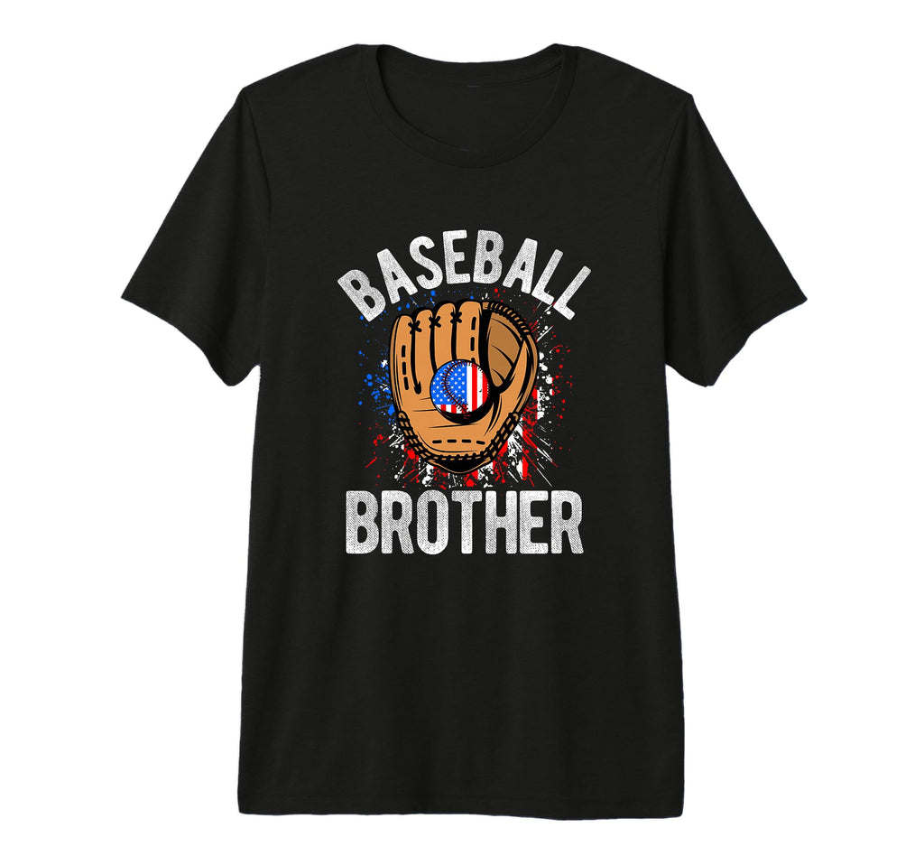 Mens Baseball Brother Usa Flag Tri Blend T-Shirt - Trendy Graphic Unisex - T-Shirt, Sweatshirt, Hoodie