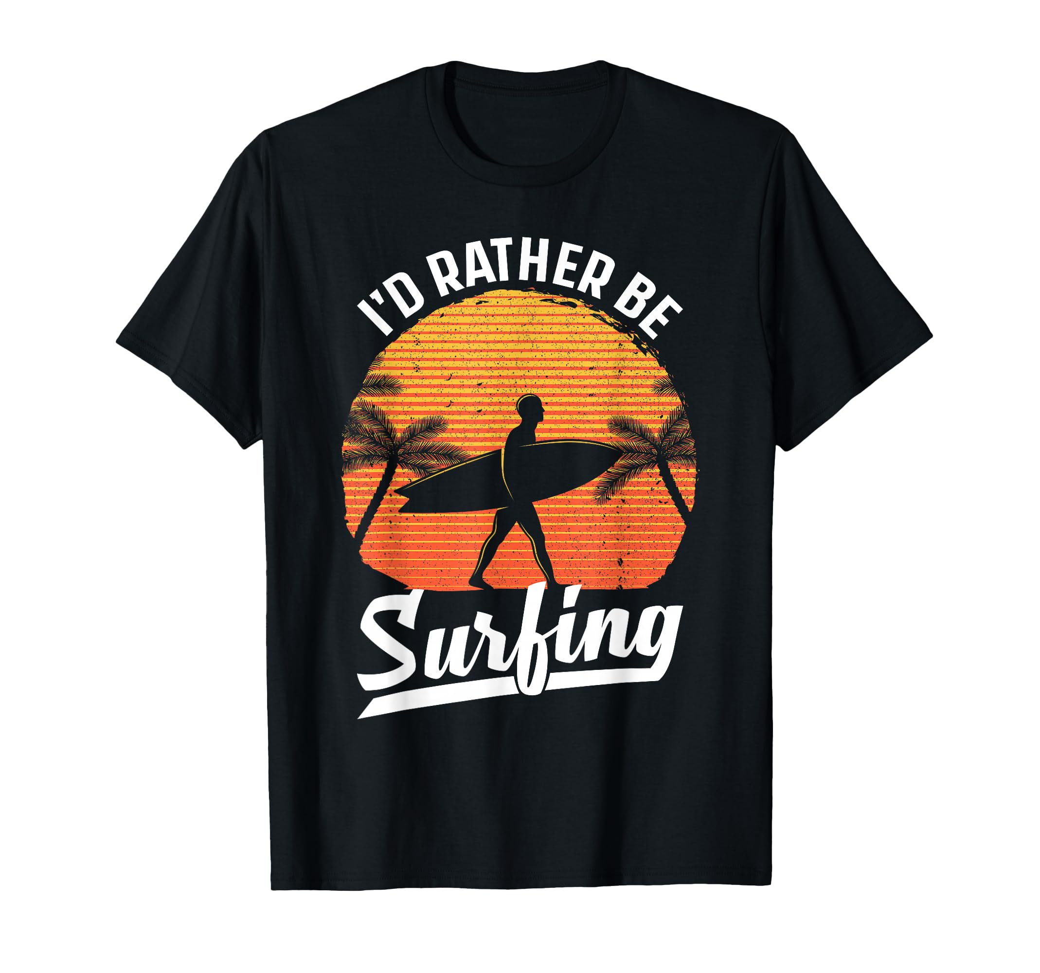 Surf Art Surfing Surfer Sunset T-Shirt - Fun Novelty Design Unisex - T-Shirt, Sweatshirt, Hoodie
