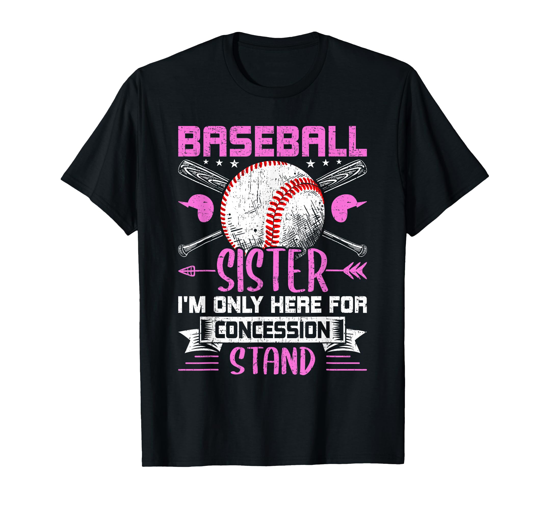 Baseball Sister Im Just Here Concession T-Shirt - Graphic Print Unisex - T-Shirt, Sweatshirt, Hoodie
