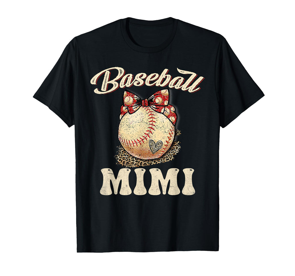 Softball Baseball Mimi Leopard Mothers T-Shirt - Unique Graphic for Adults - T-Shirt, Sweatshirt, Hoodie