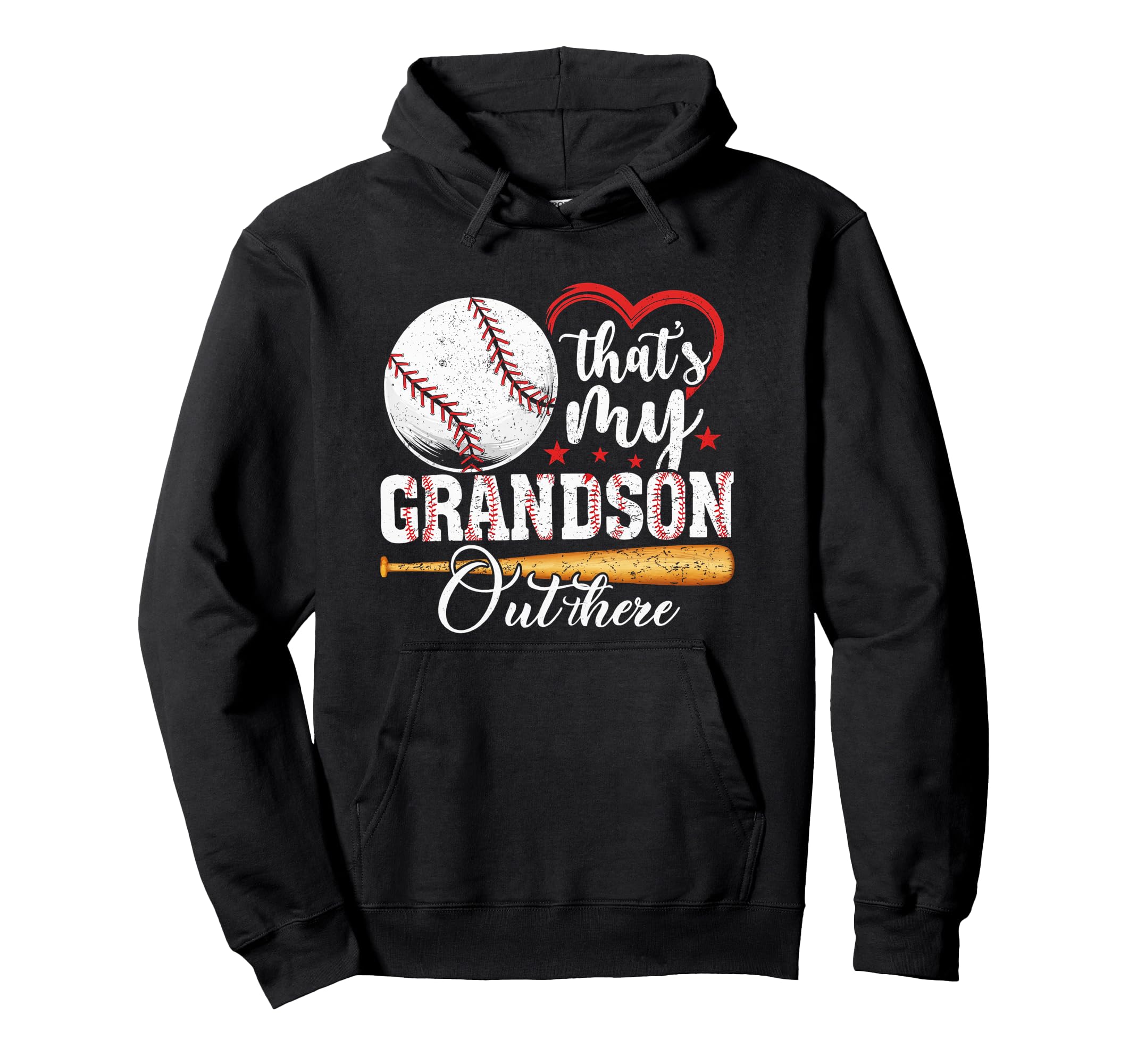 Thats My Grandson Out There Baseball Hoodie - Trendy Graphic Unisex - T-Shirt, Sweatshirt, Hoodie