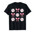 Baseballs Bows Ball Mom School Pride T-Shirt - Aesthetic Graphic Men Women - T-Shirt, Sweatshirt, Hoodie