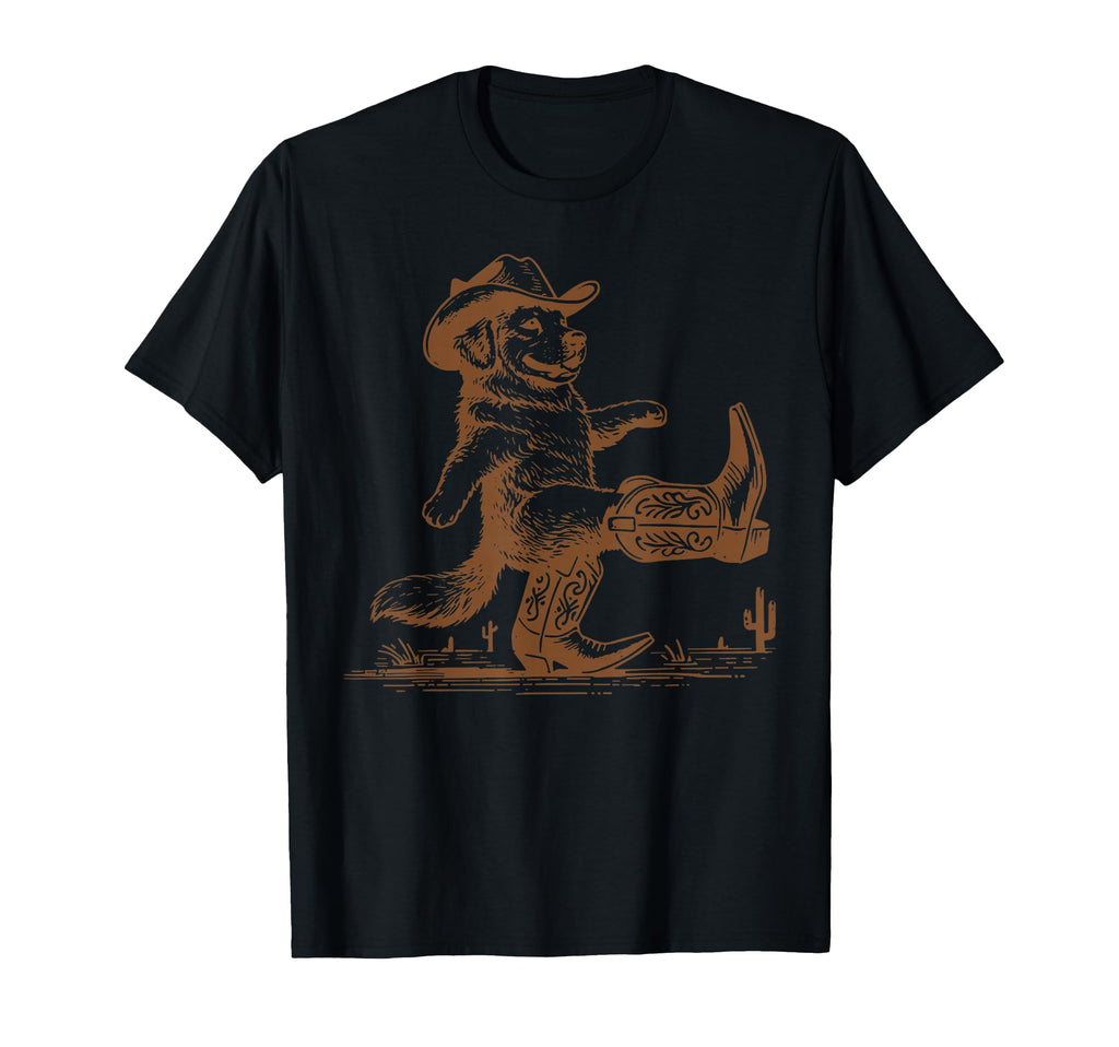 Cowboy Golden Retriever Western Rodeo T-Shirt - Custom Art Print Unisex - T-Shirt, Sweatshirt, Hoodie