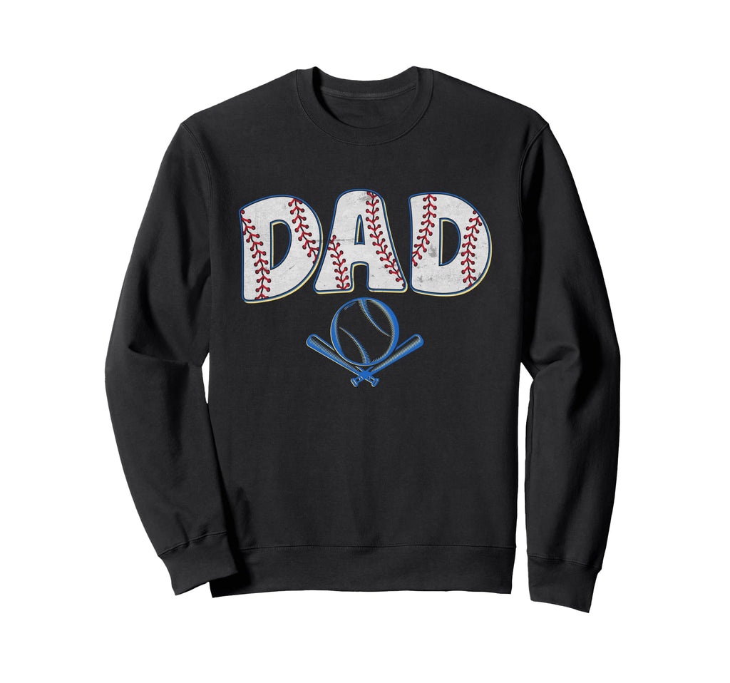 Baseball Dad Happy Fathers Day Sweatshirt - Trendy Graphic for Adults - T-Shirt, Sweatshirt, Hoodie