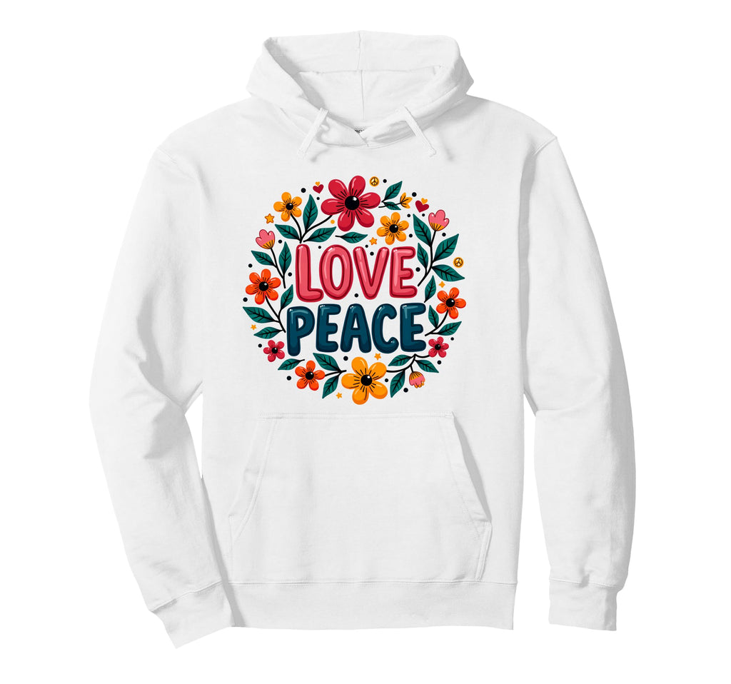 60S 70S Flower Power Groovy Love Peace Hoodie - Graphic Print for Adults - T-Shirt, Sweatshirt, Hoodie