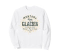 Glacier National Park Sweatshirt - Minimalist Print Unisex - T-Shirt, Sweatshirt, Hoodie
