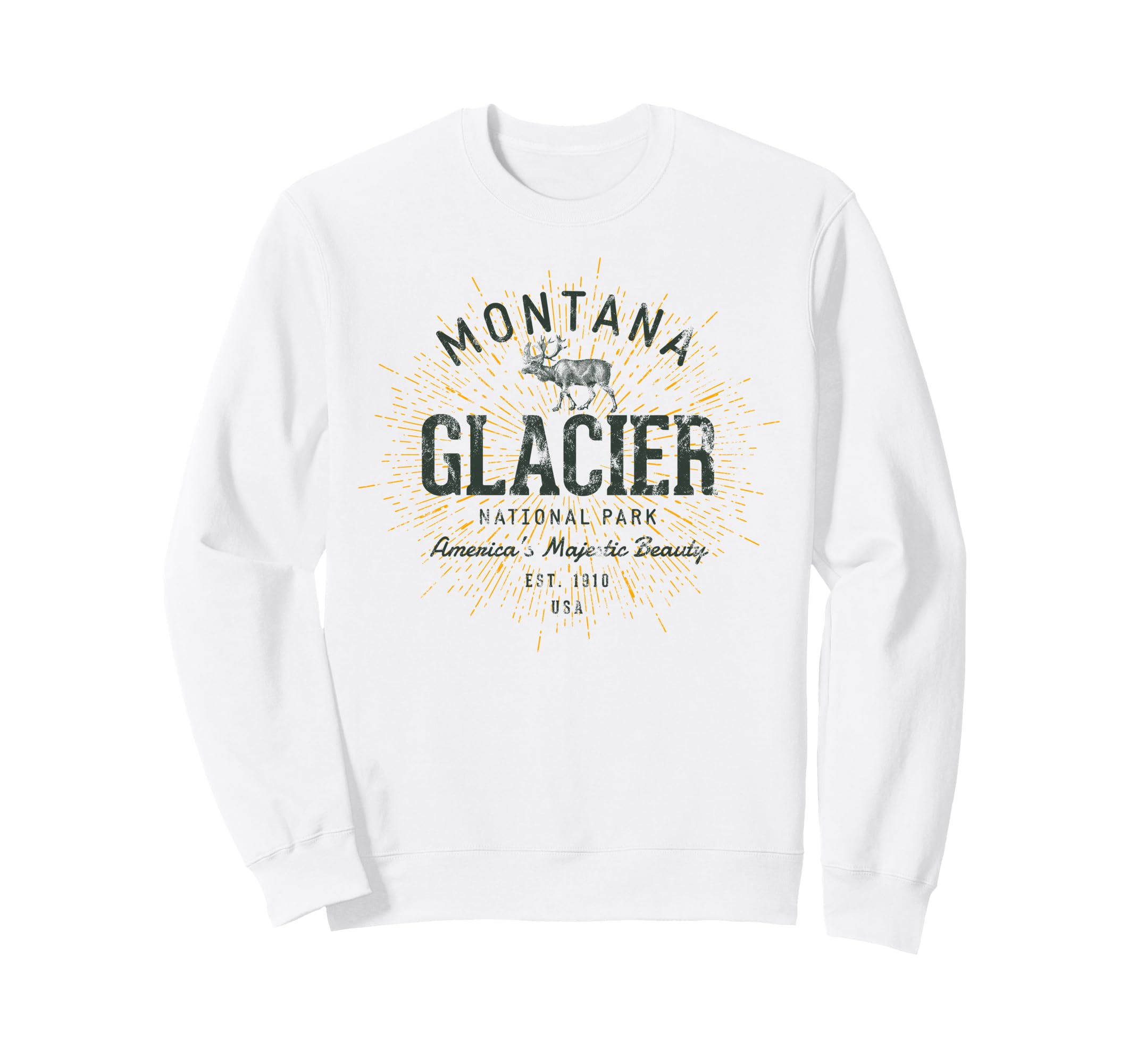 Glacier National Park Sweatshirt - Minimalist Print Unisex - T-Shirt, Sweatshirt, Hoodie