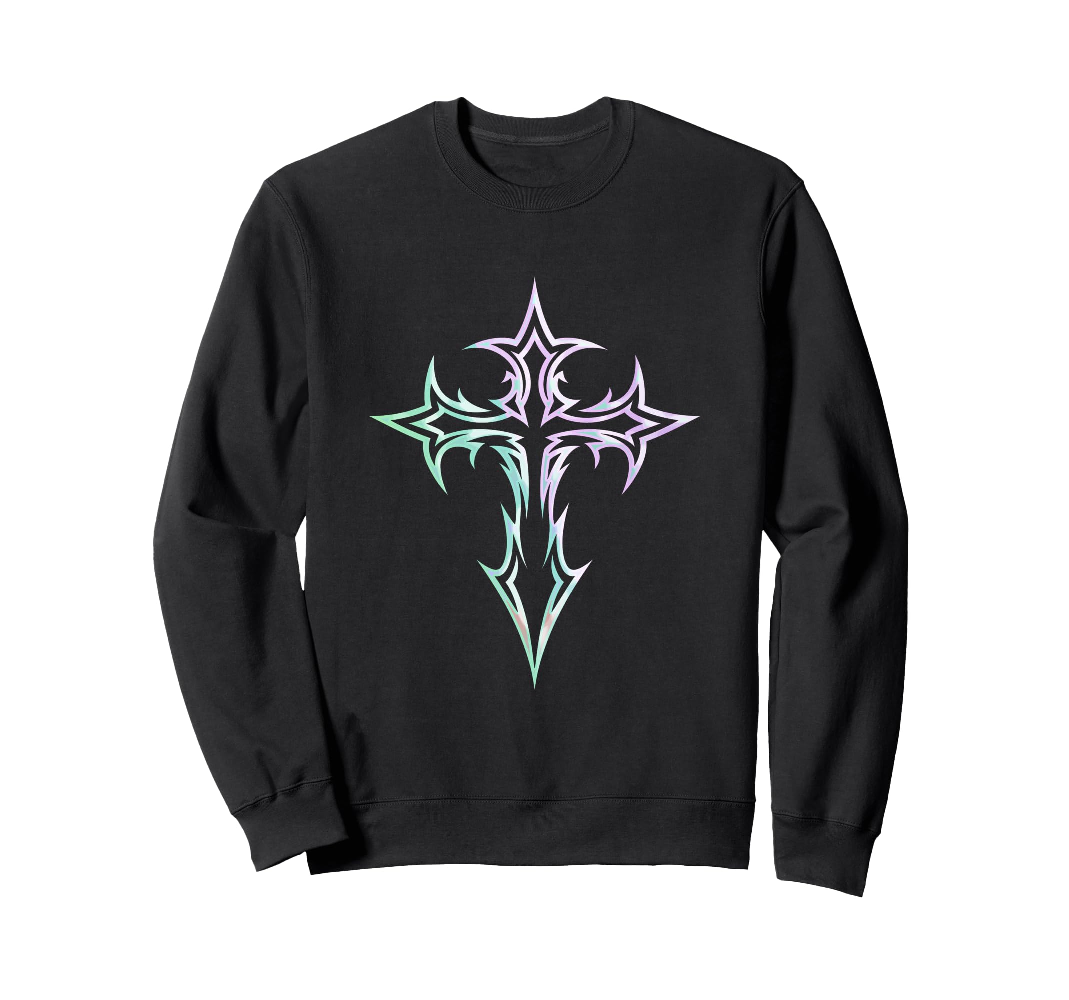 Gothic Cross Y2K Alt Aesthetic Sweatshirt - Fun Novelty Design Men Women - T-Shirt, Sweatshirt, Hoodie