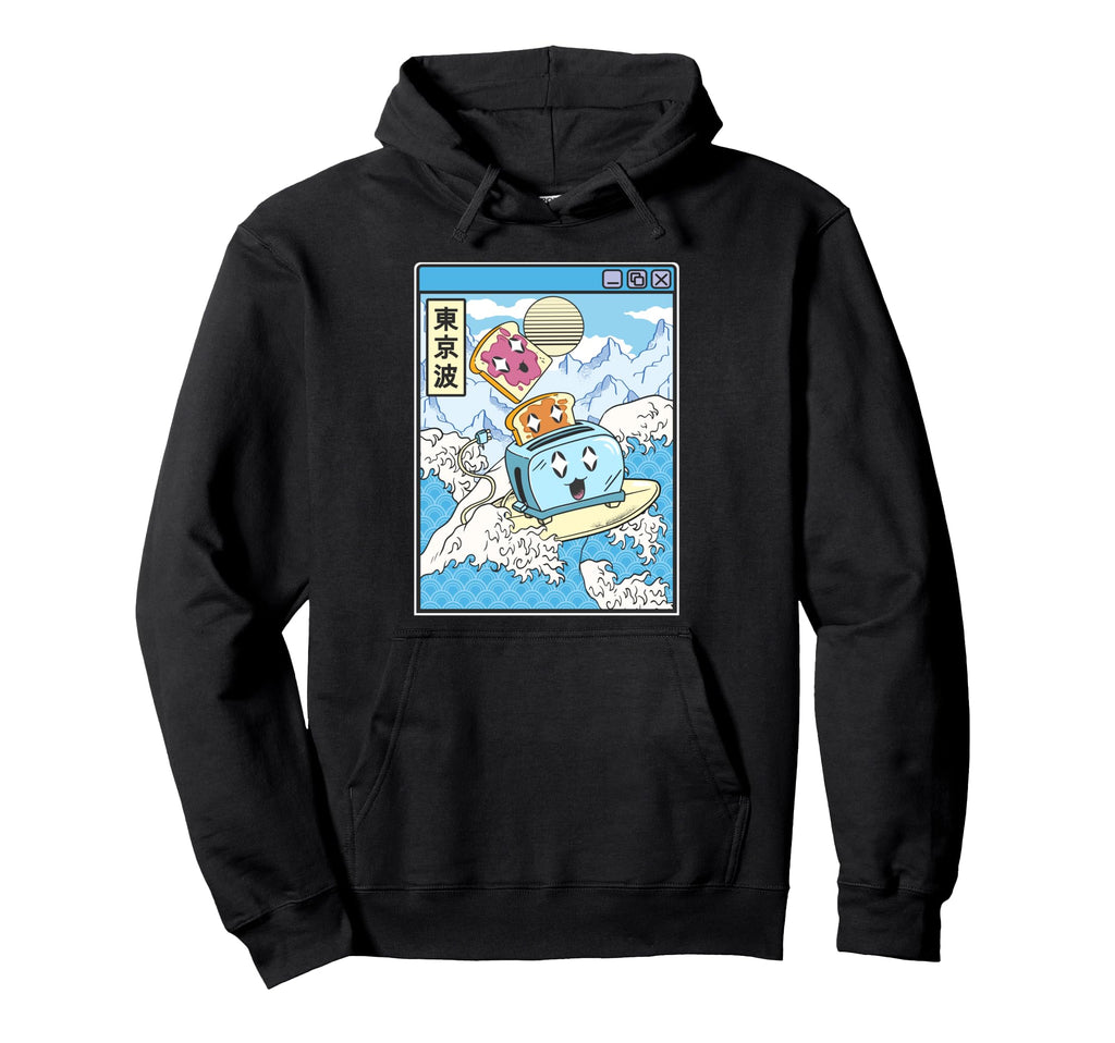 Surfing Toaster Peanut Butter Jelly Hoodie - Unique Graphic Men Women - T-Shirt, Sweatshirt, Hoodie