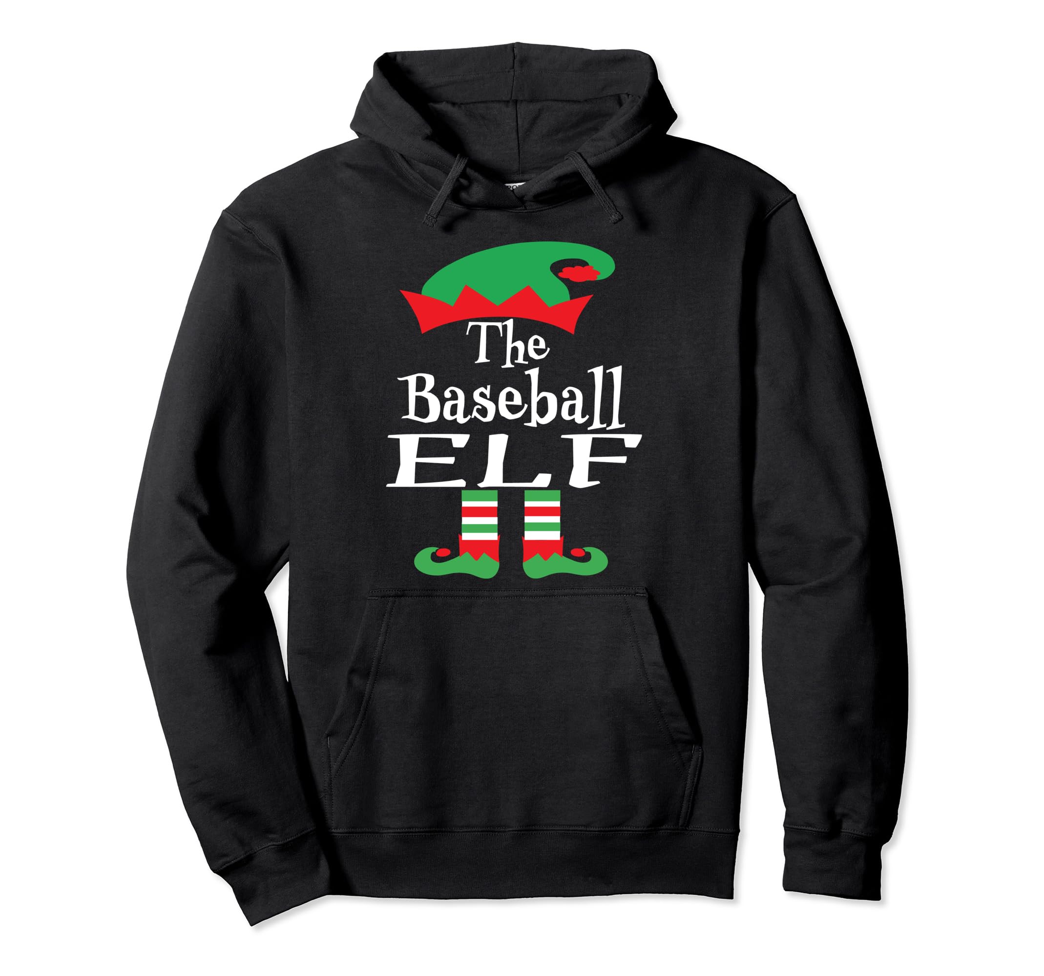 Funny Baseball Elf Family Matching Teens Hoodie - Trendy Graphic Unisex - T-Shirt, Sweatshirt, Hoodie