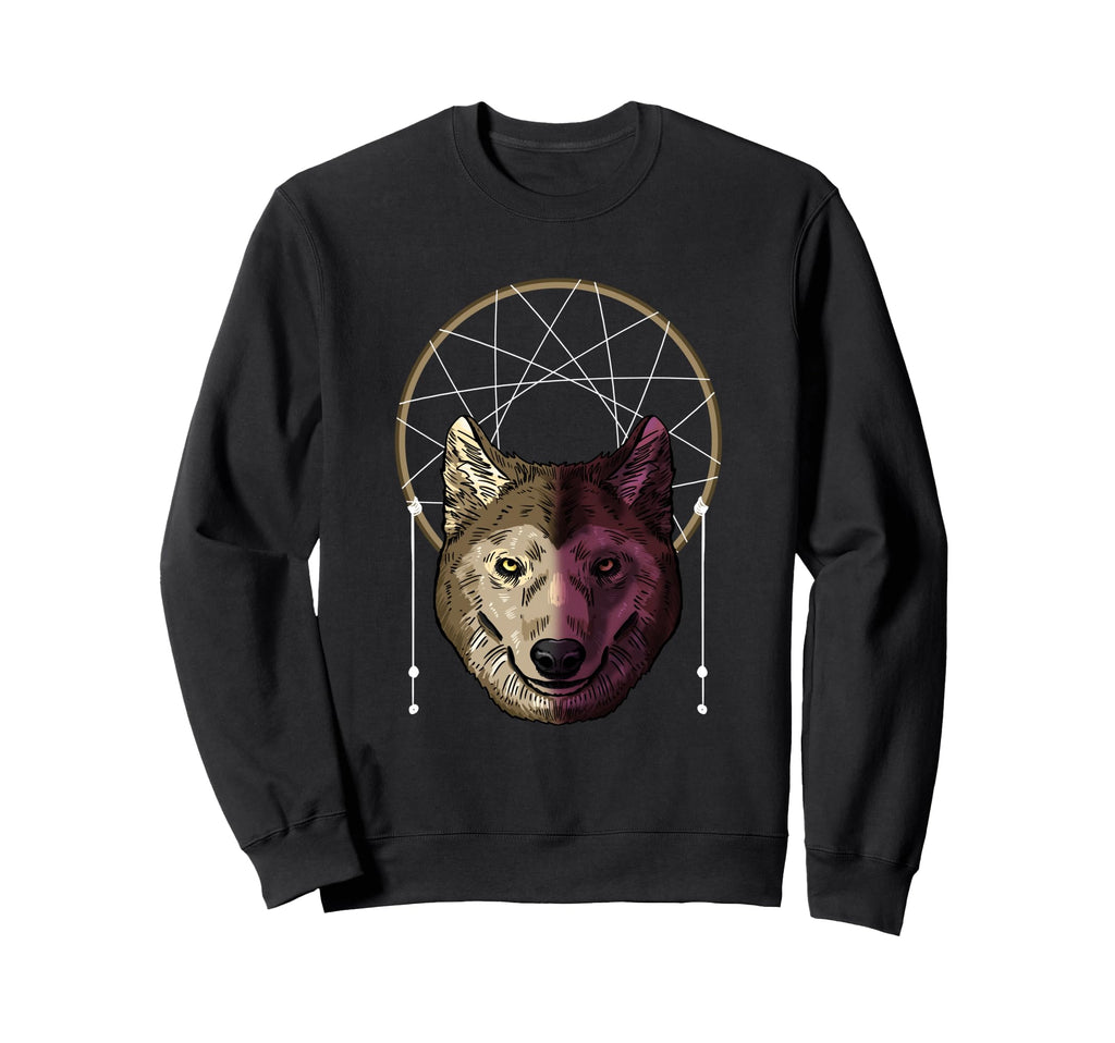 Wolf Dream Catcher Boho Native Sweatshirt - Streetwear Style Men Women - T-Shirt, Sweatshirt, Hoodie