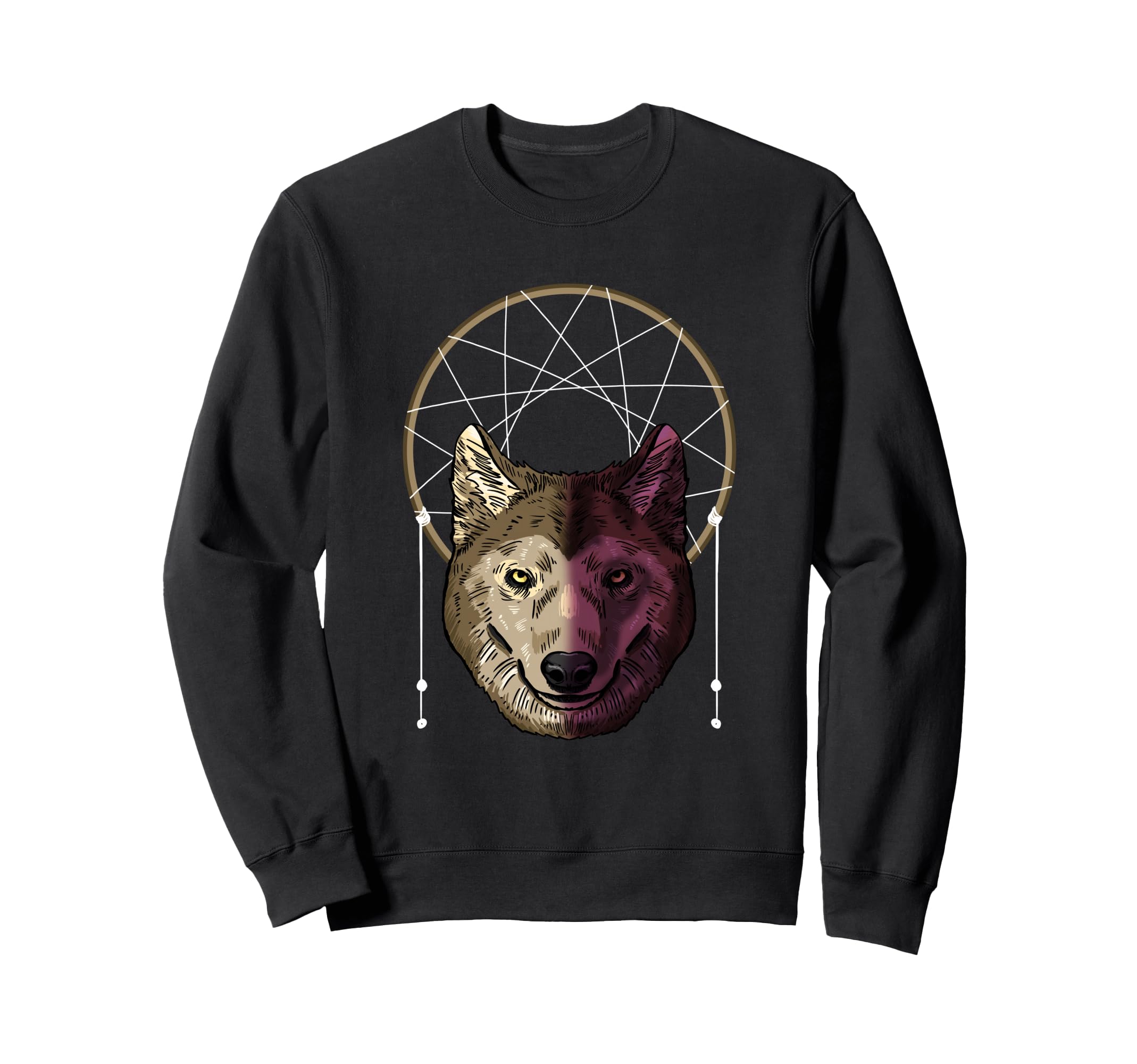 Wolf Dream Catcher Boho Native Sweatshirt - Streetwear Style Men Women - T-Shirt, Sweatshirt, Hoodie