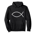 Jesus Fish Ichthy Ichthus Emblem Christian Hoodie - Novelty Apparel Unisex - T-Shirt, Sweatshirt, Hoodie