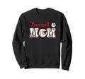 Baseball Mom Heart Baseball Proud Sweatshirt - Minimalist Print Unisex - T-Shirt, Sweatshirt, Hoodie