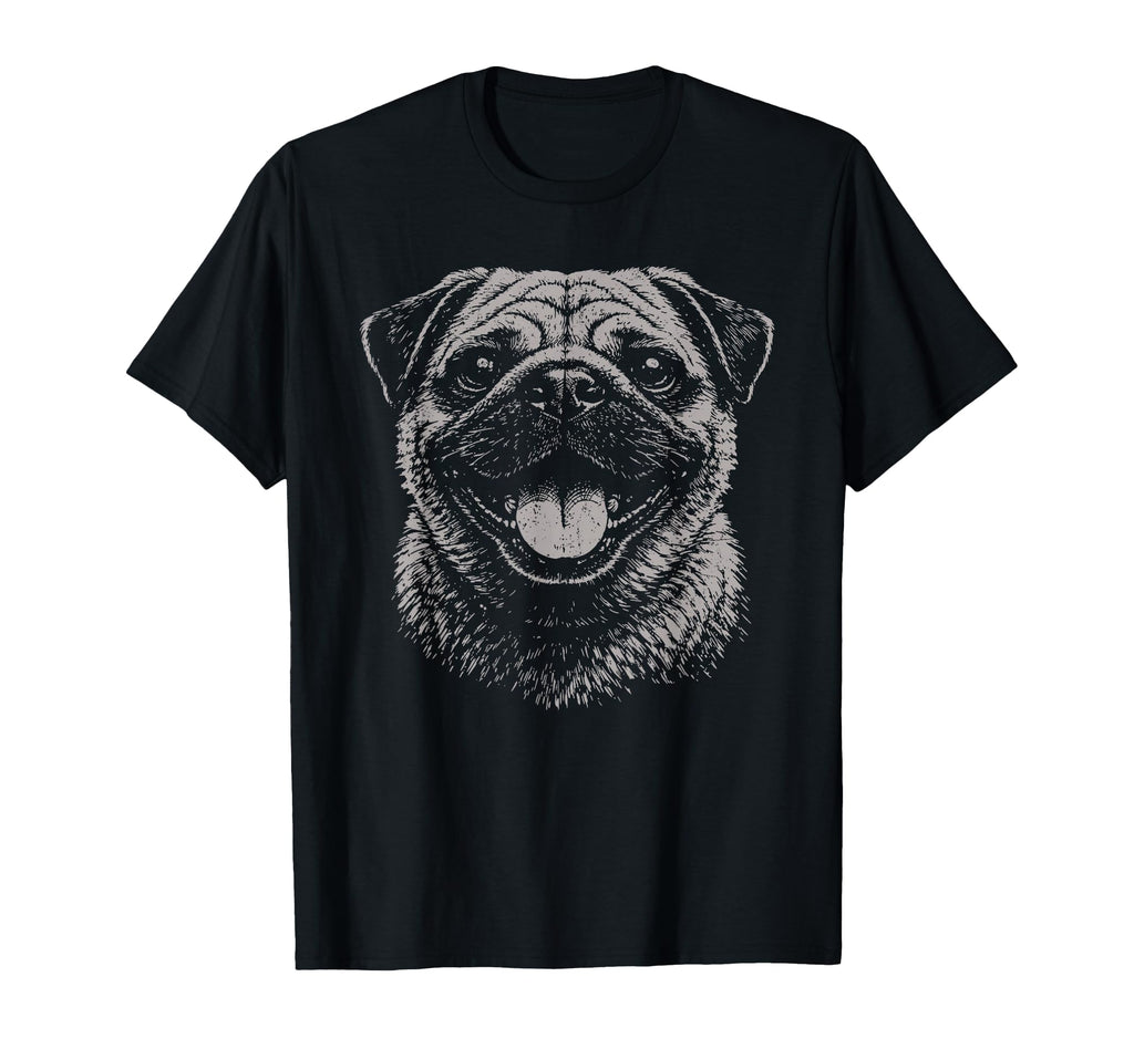 Funny Grunge Pug Dog Lover Pet Pug T-Shirt - Graphic Print Men Women - T-Shirt, Sweatshirt, Hoodie