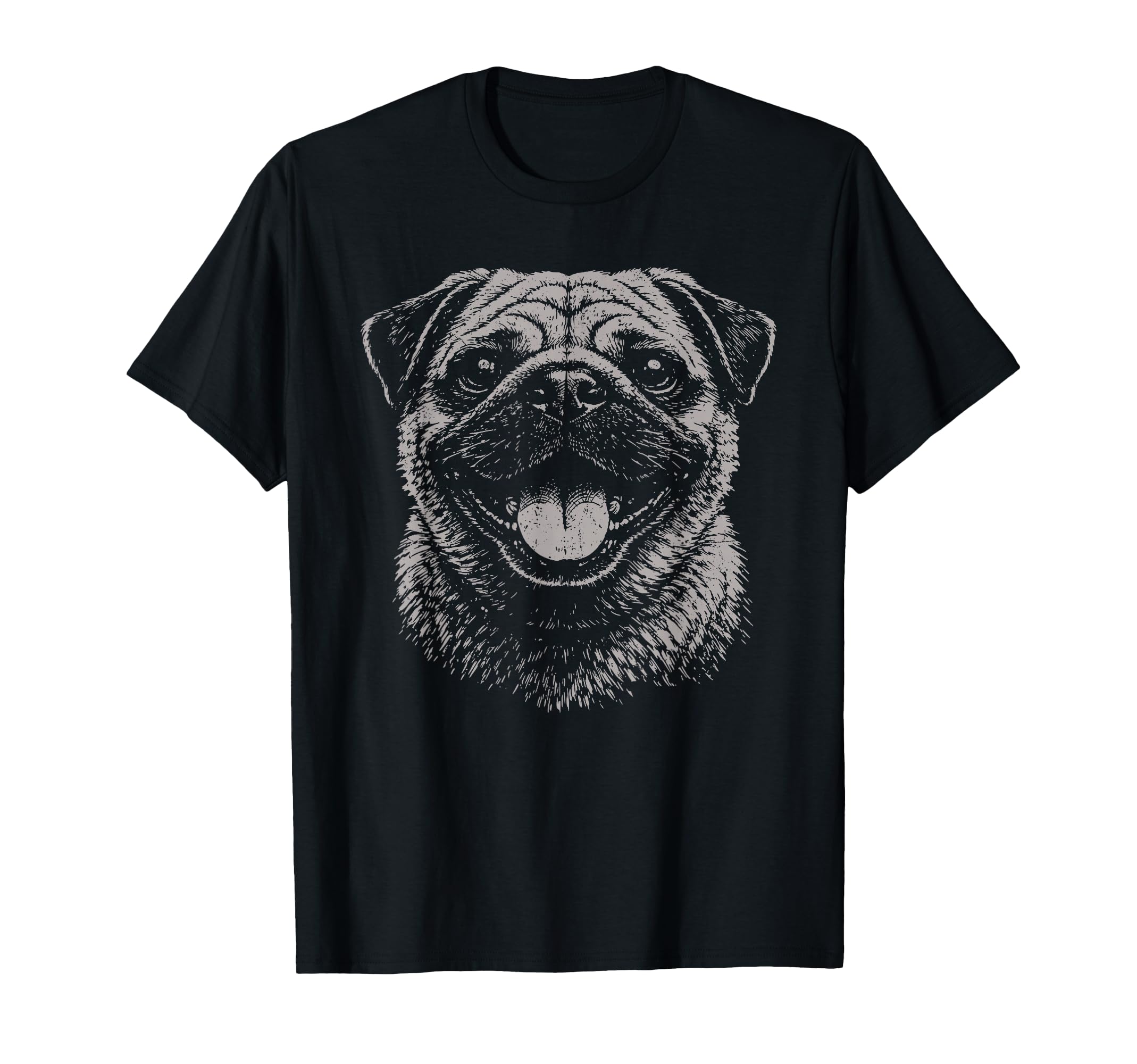 Funny Grunge Pug Dog Lover Pet Pug T-Shirt - Graphic Print Men Women - T-Shirt, Sweatshirt, Hoodie