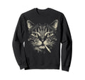 Funny Tabby Cat Smoking Cigarette Sweatshirt - Streetwear Style for Adults - T-Shirt, Sweatshirt, Hoodie