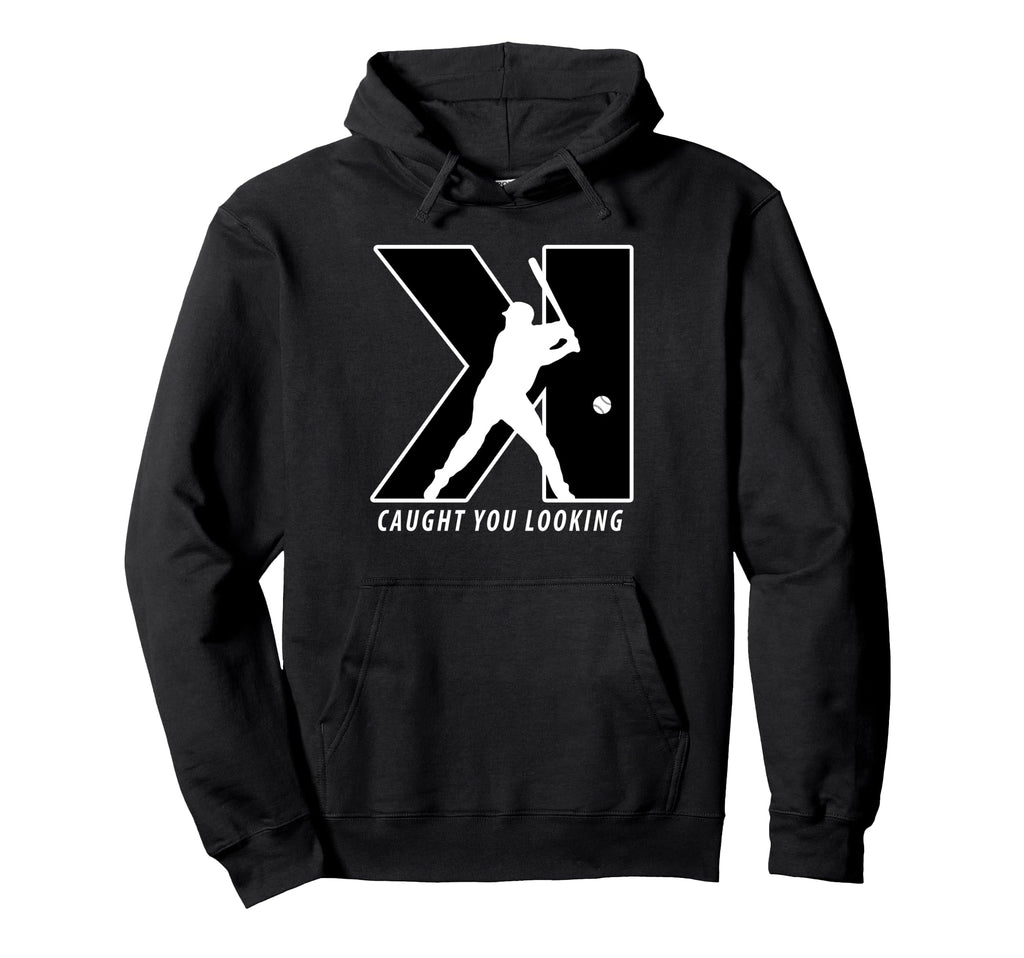 Backwards K Strikeout Looking Softball Hoodie - Aesthetic Graphic Unisex - T-Shirt, Sweatshirt, Hoodie