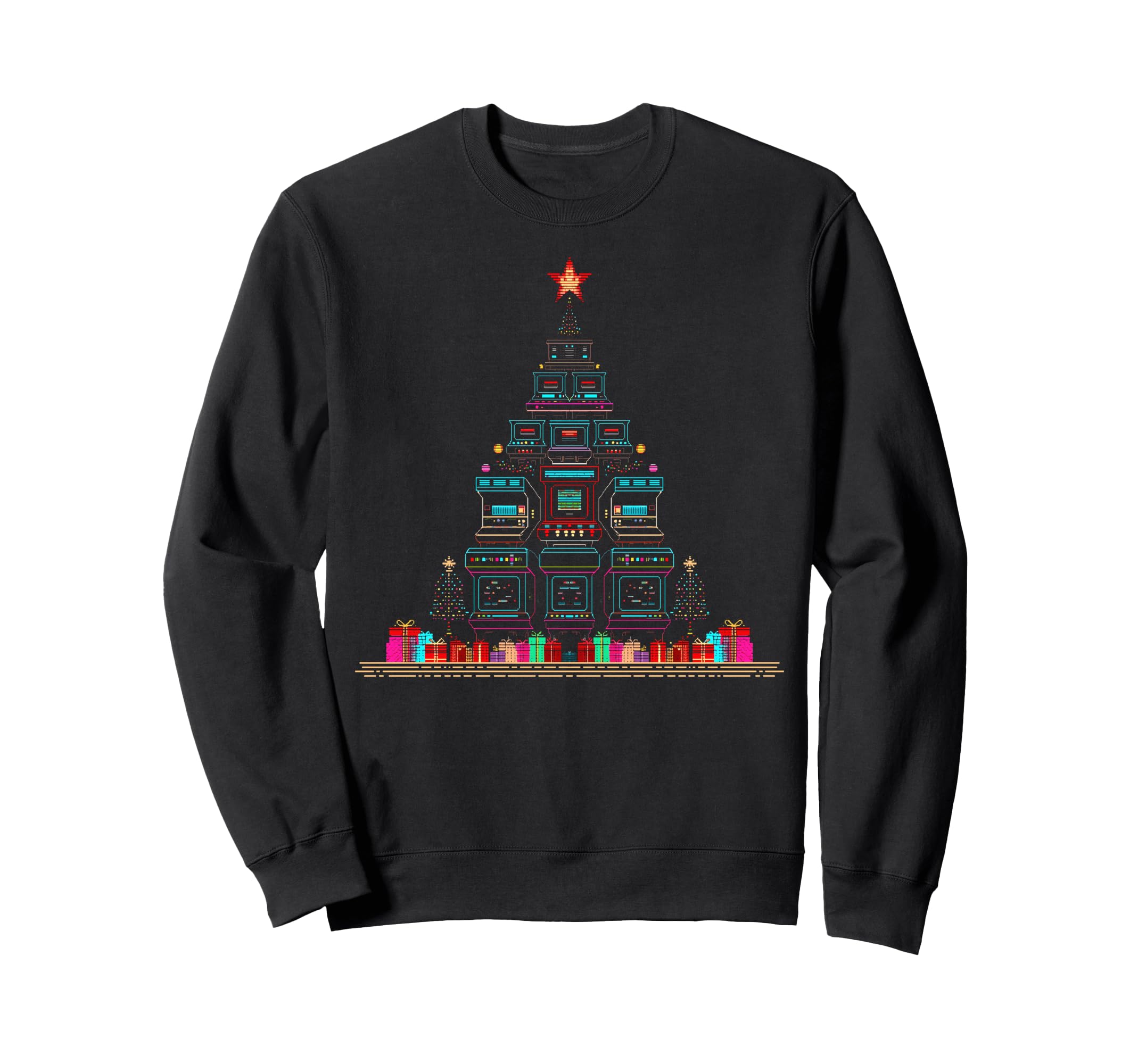 Arcade Games Gaming Tree Sweatshirt - Minimalist Print Men Women - T-Shirt, Sweatshirt, Hoodie