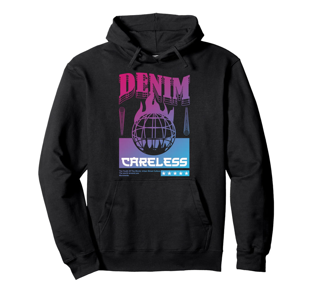Denim Careless Aesthetic Edgy Streetwear Hoodie - Streetwear Style Unisex - T-Shirt, Sweatshirt, Hoodie