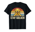 Stay Golden Golden Retriever Sunset T-Shirt - Unique Graphic for Adults - T-Shirt, Sweatshirt, Hoodie