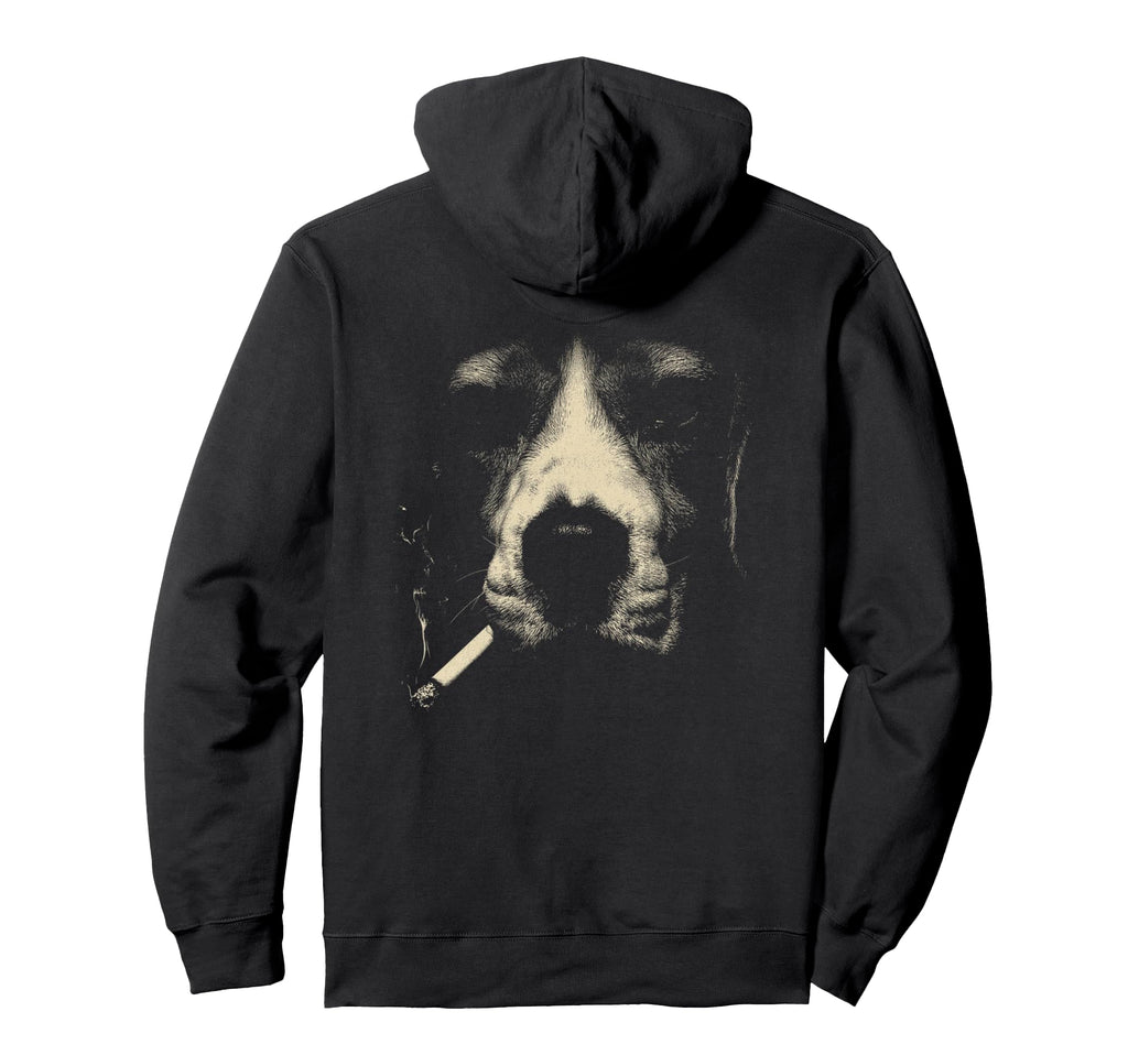 Beagle Smoking Cigarette Grunge Meme Hoodie - Fun Novelty Design Men Women - T-Shirt, Sweatshirt, Hoodie