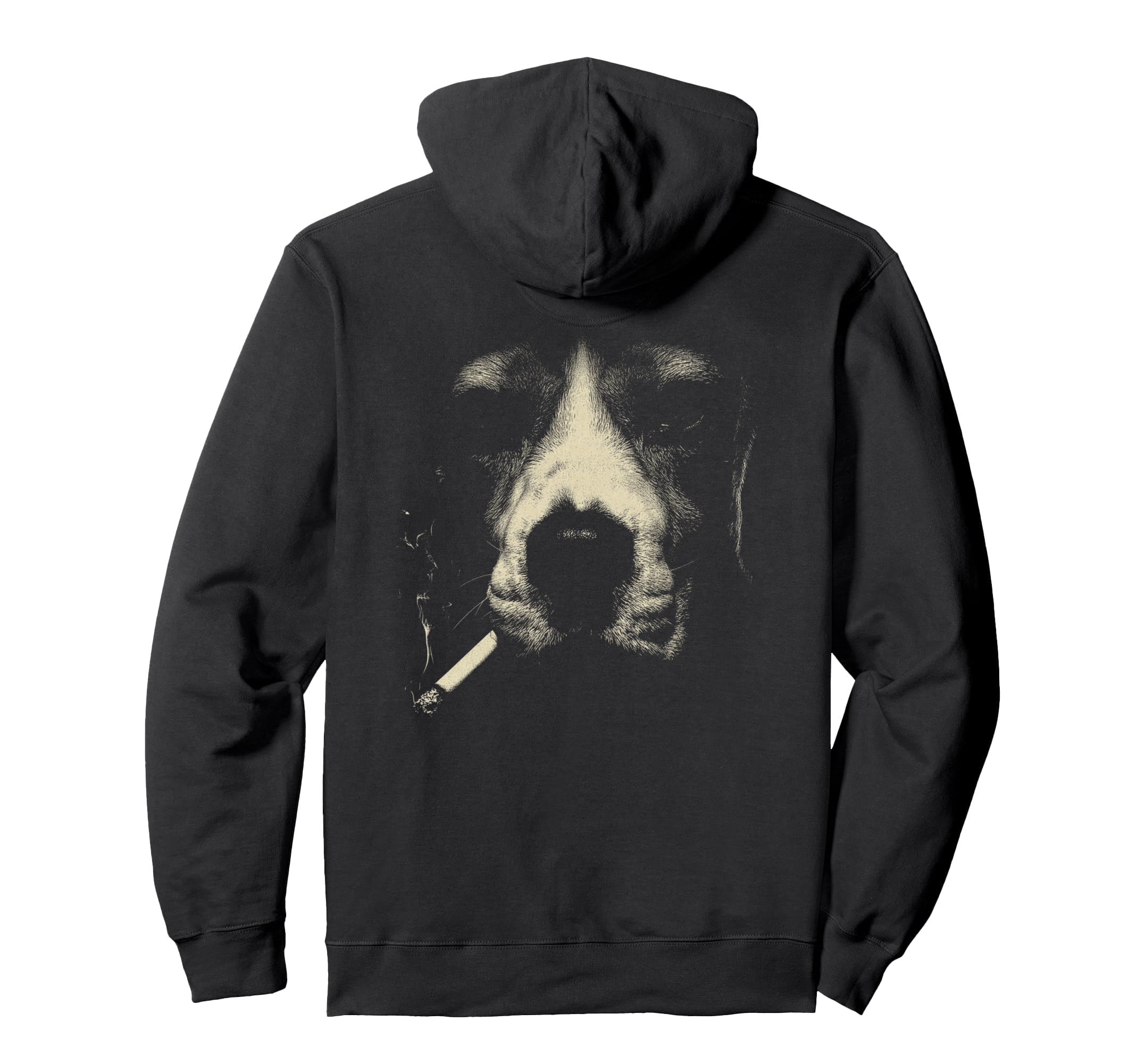 Beagle Smoking Cigarette Grunge Meme Hoodie - Fun Novelty Design Men Women - T-Shirt, Sweatshirt, Hoodie