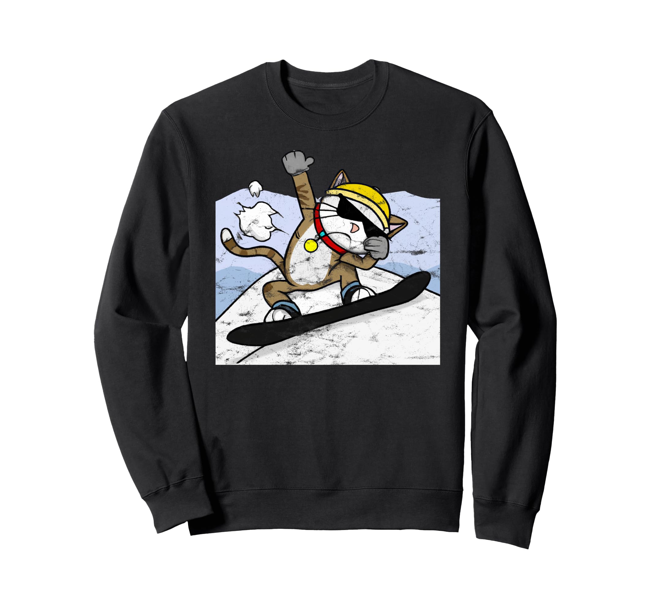 Snowboarding Cat Dabbing Funny Sweatshirt - Streetwear Style for Adults - T-Shirt, Sweatshirt, Hoodie