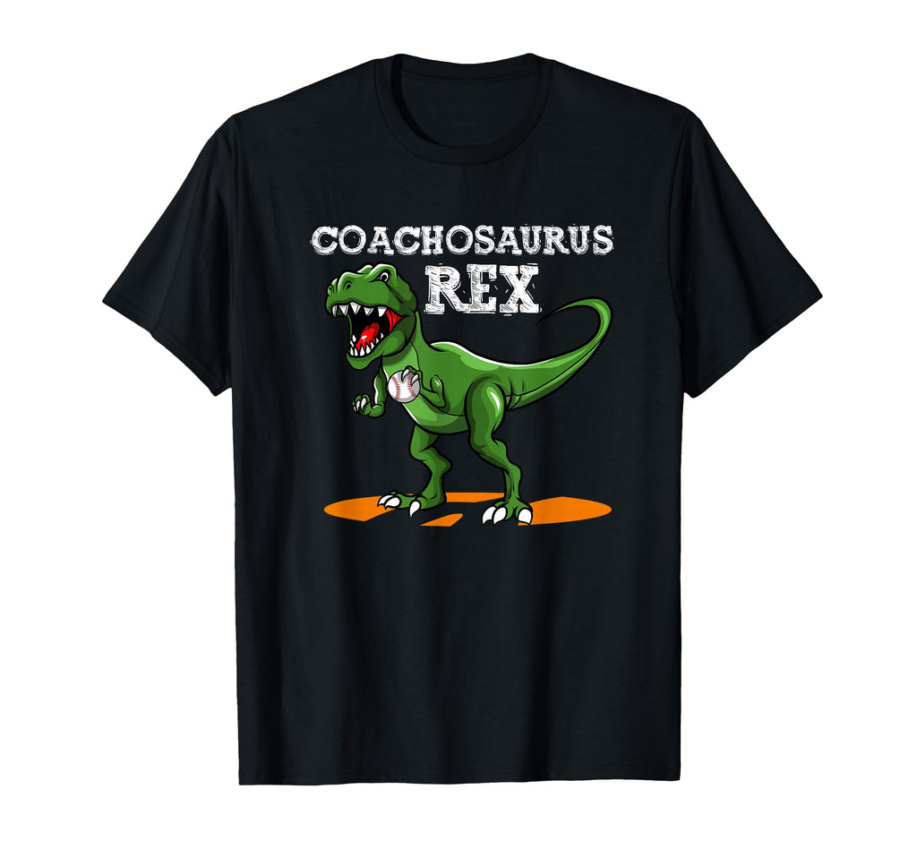 T Rex Baseball Coach Baseballer T-Shirt - Casual Everyday Wear Unisex - T-Shirt, Sweatshirt, Hoodie