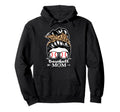 Baseball Mom Messy Bun Hair Funny Hoodie - Aesthetic Graphic for Adults - T-Shirt, Sweatshirt, Hoodie
