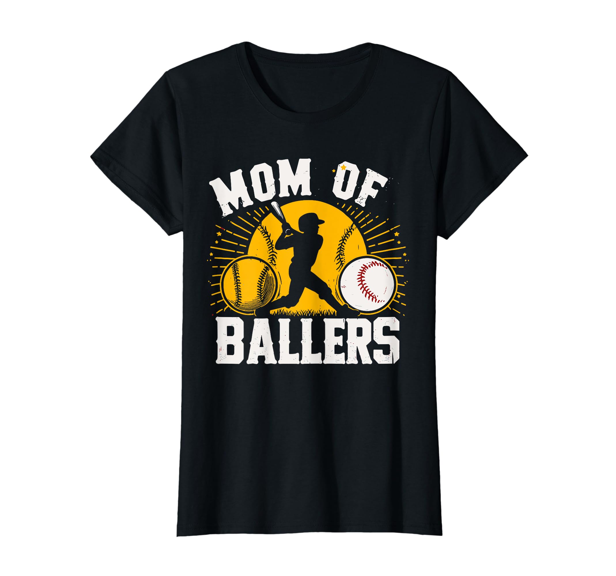 Mom Ballers Mom Baseball And Softball T-Shirt - Trendy Graphic for Adults - T-Shirt, Sweatshirt, Hoodie
