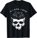 If I Fits Sits Black Cat Skull - Adult & Kids T-Shirts, Sweatshirts & Hoodies apparel design preview 1