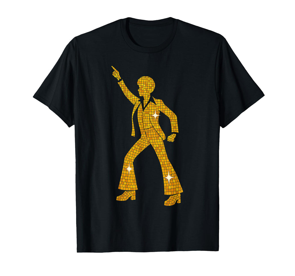 70S Disco Dancer Gold Silhouette T-Shirt - Casual Everyday Wear Unisex - T-Shirt, Sweatshirt, Hoodie