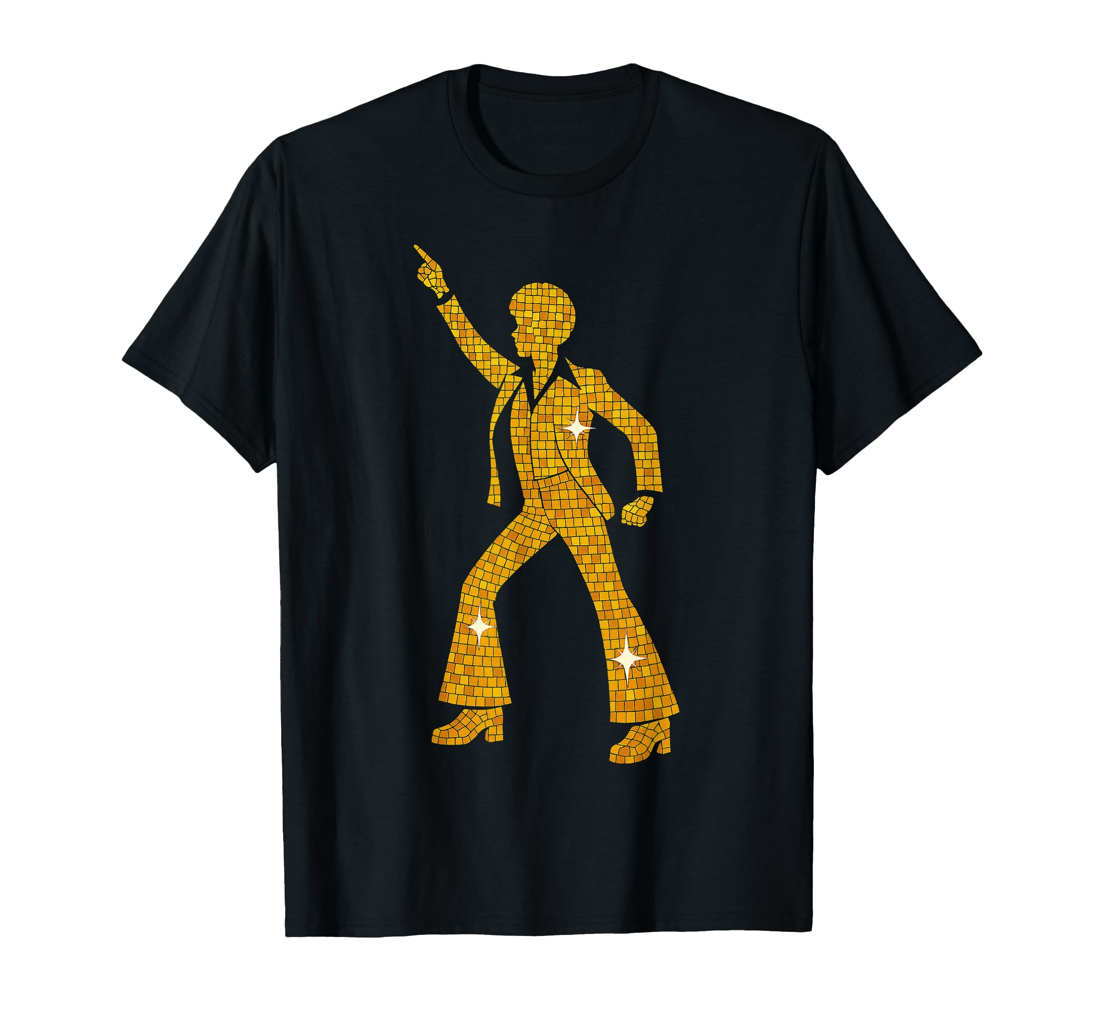 70S Disco Dancer Gold Silhouette T-Shirt - Casual Everyday Wear Unisex - T-Shirt, Sweatshirt, Hoodie