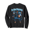 Doberman 90S Heavy Metal Dog Lover Sweatshirt - Aesthetic Graphic Unisex - T-Shirt, Sweatshirt, Hoodie