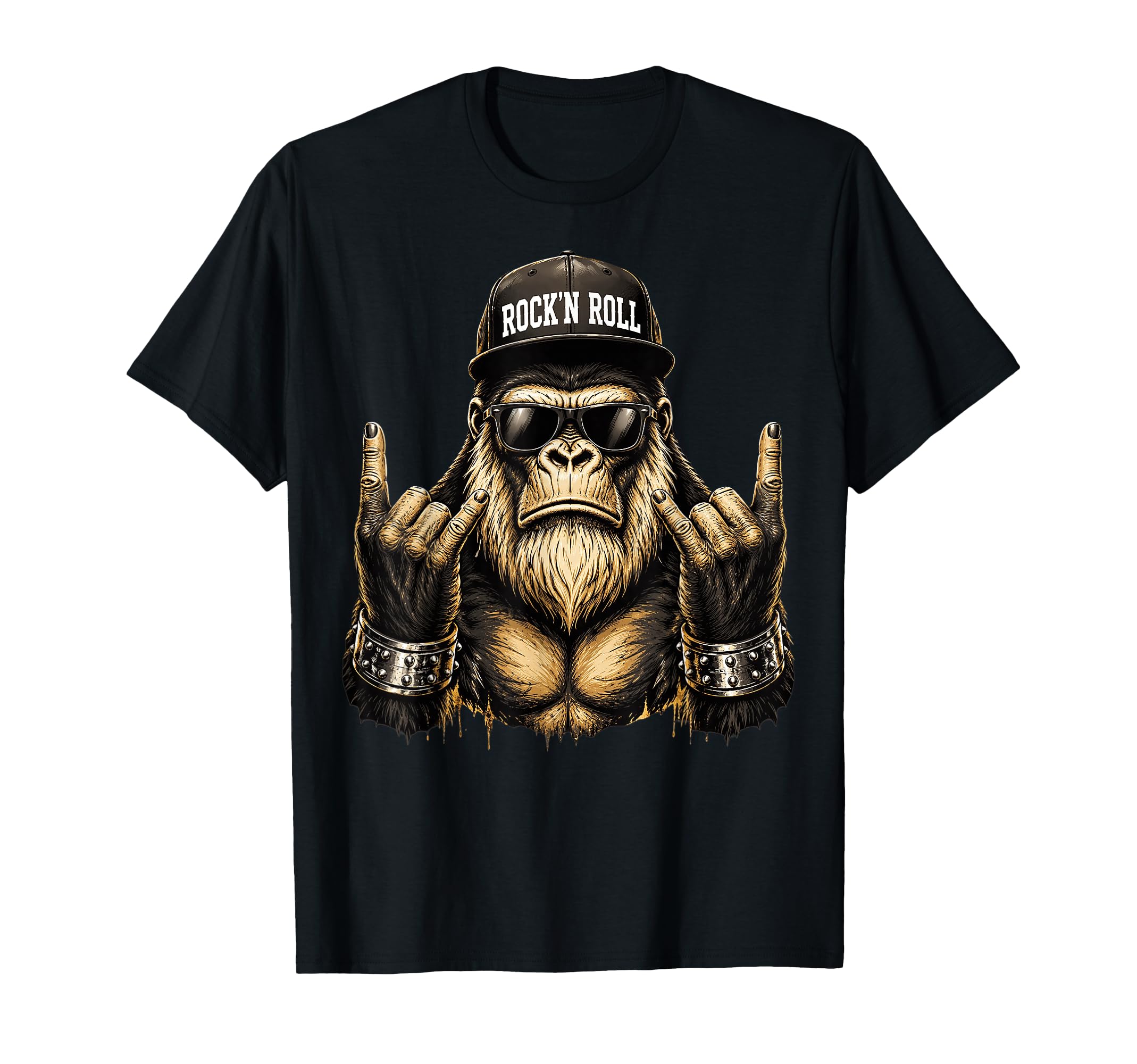 Bigfoot Rock Sasquatch Heavy Metal T-Shirt - Streetwear Style for Adults - T-Shirt, Sweatshirt, Hoodie