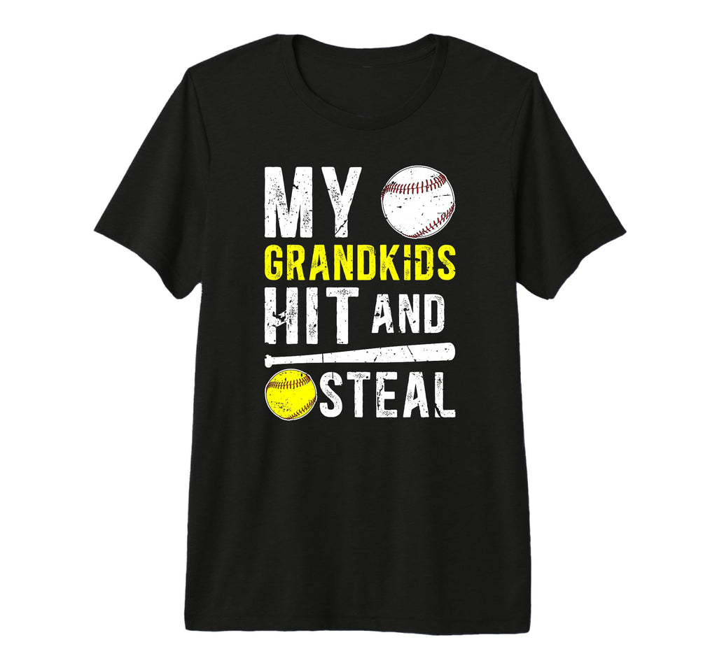 Mens My Grandkids Hit And Steal T-Shirt - Aesthetic Graphic Unisex - T-Shirt, Sweatshirt, Hoodie