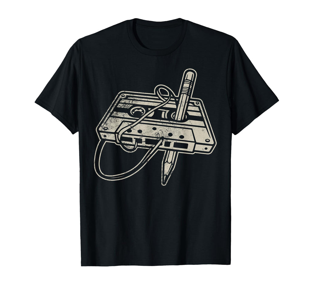 Cassette Tape Pencil Rewind 80S Mixtape T-Shirt - Graphic Print for Adults - T-Shirt, Sweatshirt, Hoodie