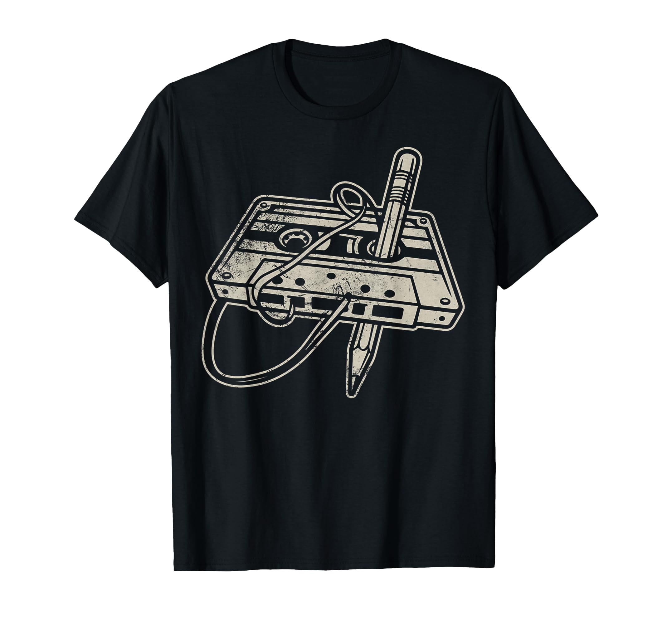Cassette Tape Pencil Rewind 80S Mixtape T-Shirt - Graphic Print for Adults - T-Shirt, Sweatshirt, Hoodie