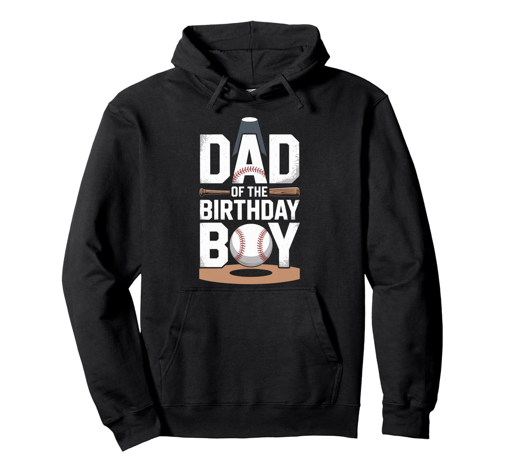 Baseball Dad Birthday Sports Theme Hoodie - Trendy Graphic for Adults - T-Shirt, Sweatshirt, Hoodie