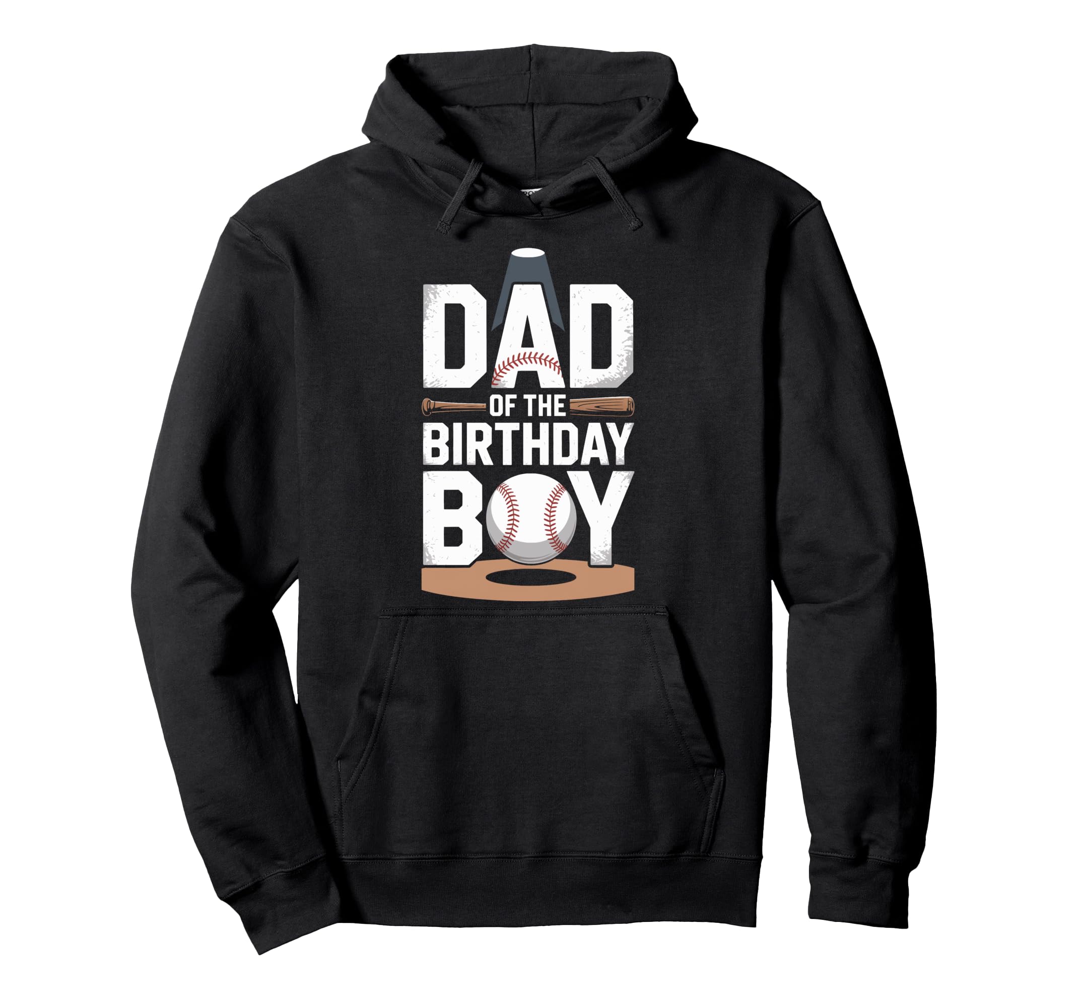 Baseball Dad Birthday Sports Theme Hoodie - Trendy Graphic for Adults - T-Shirt, Sweatshirt, Hoodie