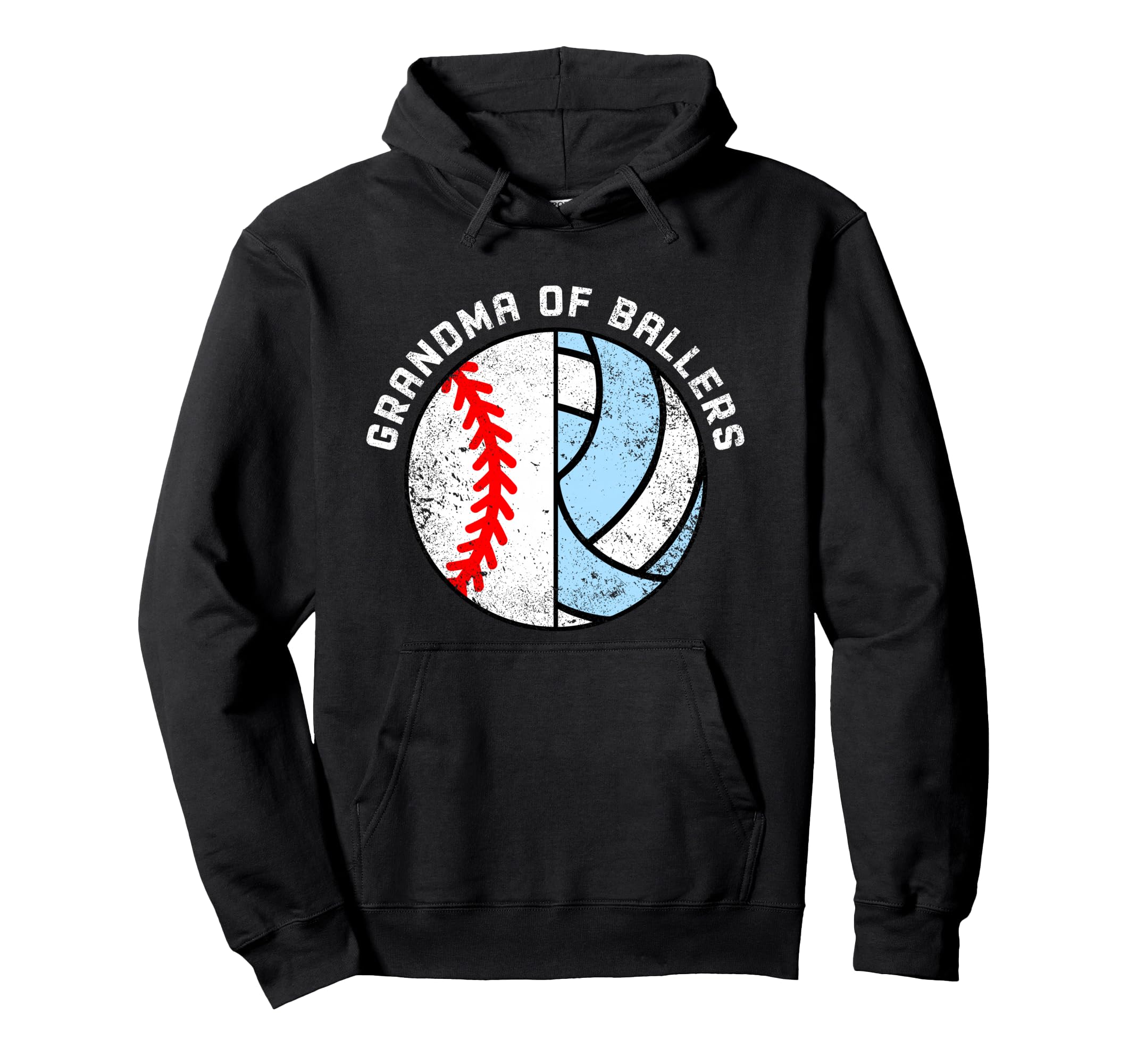 Grandma Ballers Funny Baseball Volleyball Hoodie - Novelty Apparel Unisex - T-Shirt, Sweatshirt, Hoodie
