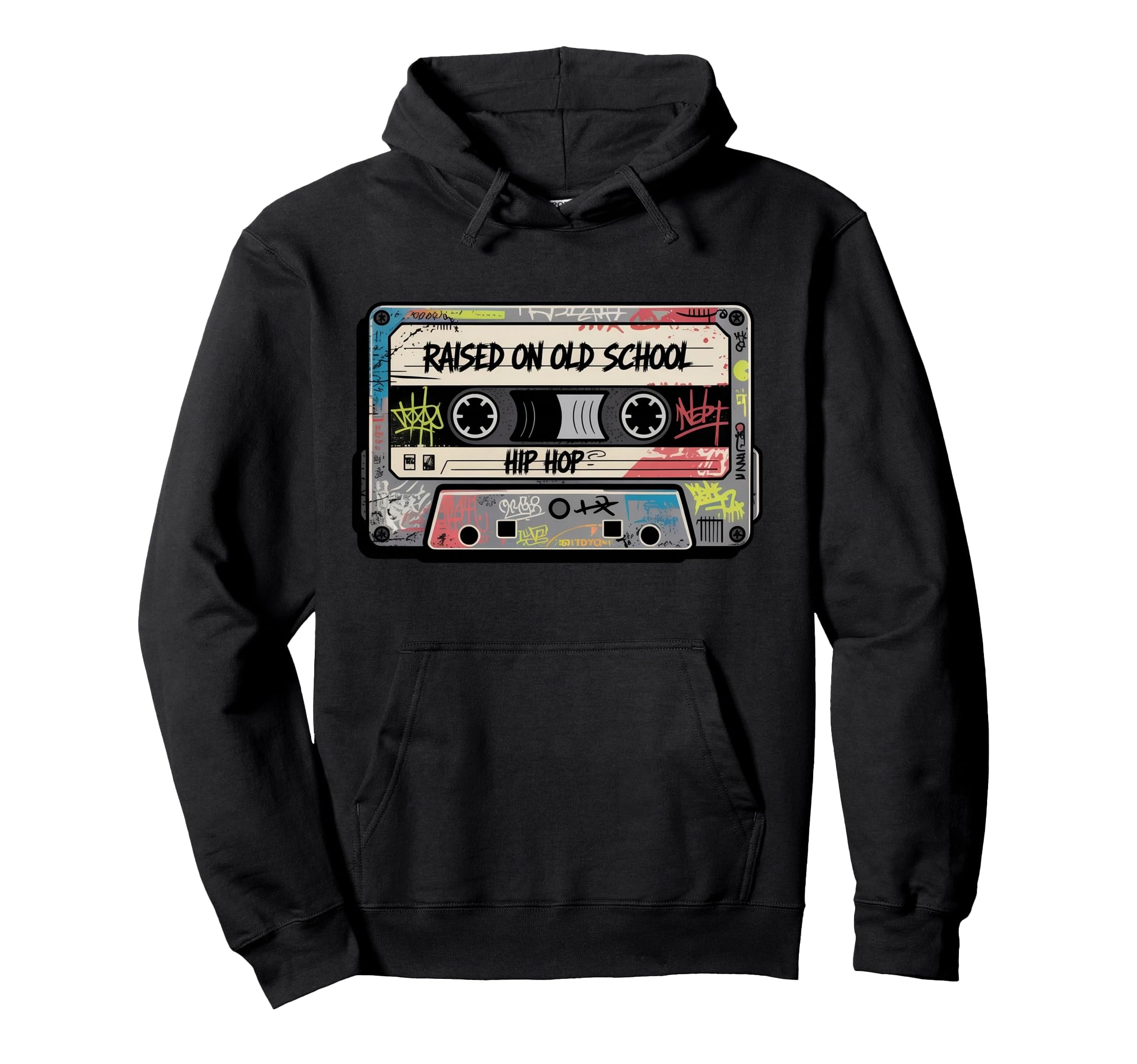 Raised Oldschool Hip Hop Music Hoodie - Custom Art Print Men Women - T-Shirt, Sweatshirt, Hoodie