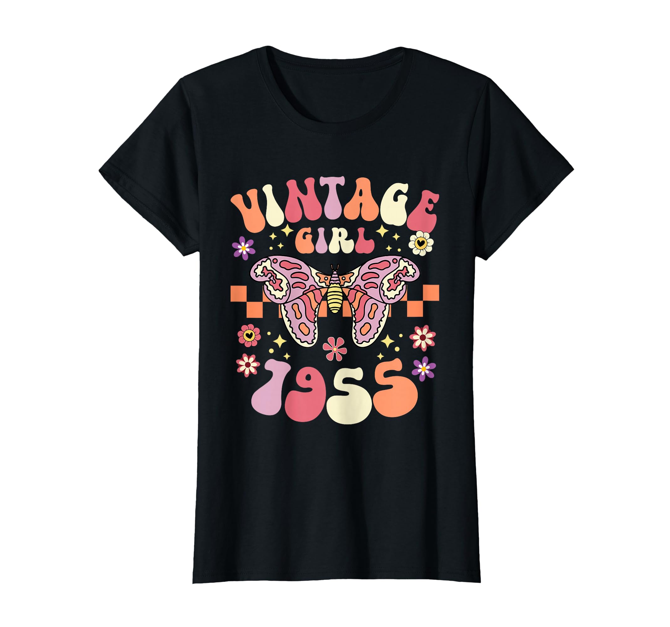 Butterfly Boho 70Th Birthday 1955 T-Shirt - Unique Graphic Men Women - T-Shirt, Sweatshirt, Hoodie