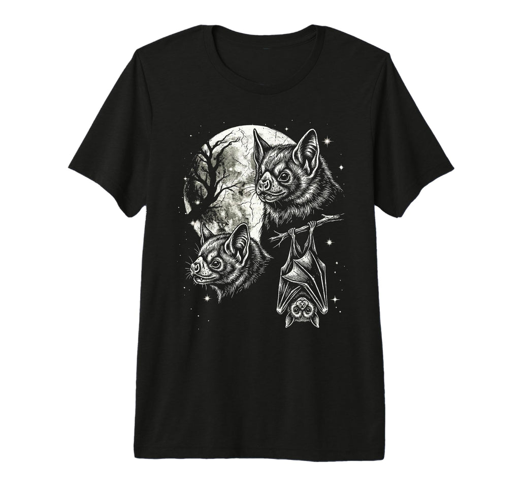 Bat 90S Aesthetic Y2K Vampire Bat Moon T-Shirt - Graphic Print for Adults - T-Shirt, Sweatshirt, Hoodie