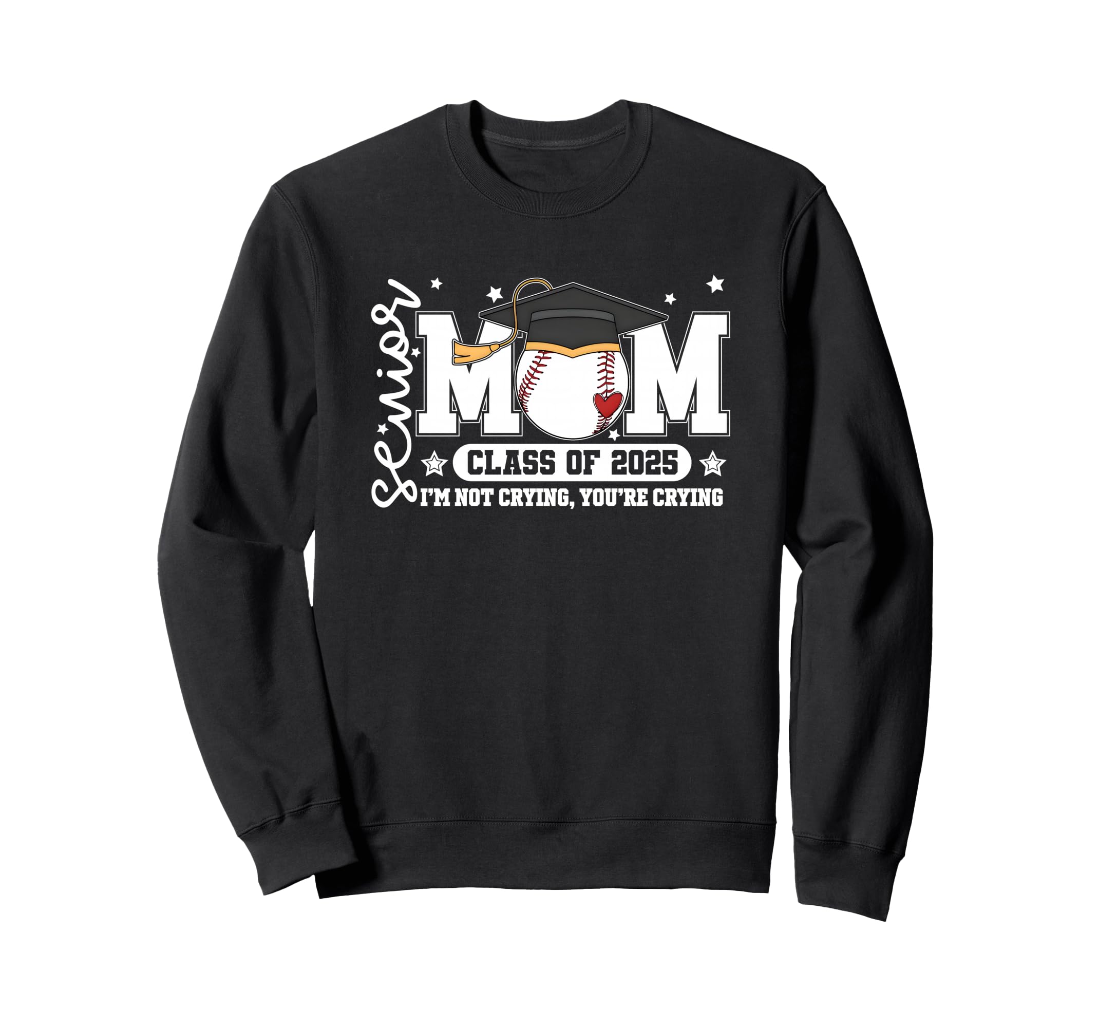 Senior Mom Class 2025 Baseball Sweatshirt - Minimalist Print Men Women - T-Shirt, Sweatshirt, Hoodie