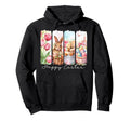 Happy Easter Bunny Floral Spring Eggs Hoodie - Trendy Graphic Men Women - T-Shirt, Sweatshirt, Hoodie