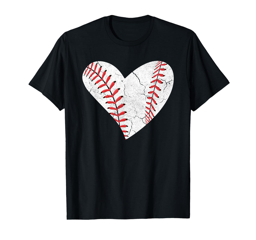 Baseball Heart Sports Player Mom Dad T-Shirt - Aesthetic Graphic for Adults - T-Shirt, Sweatshirt, Hoodie
