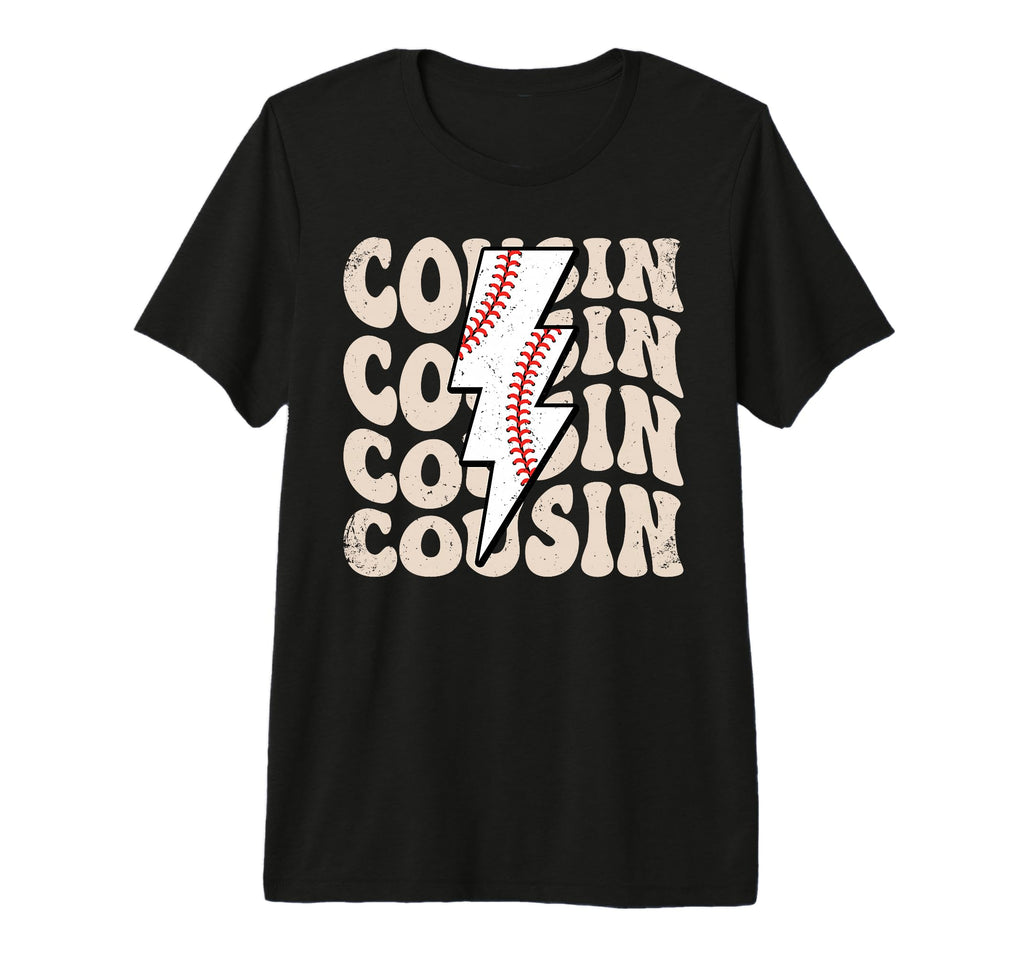 Lightning Groovy Proud Baseball Cousin T-Shirt - Unique Graphic for Adults - T-Shirt, Sweatshirt, Hoodie