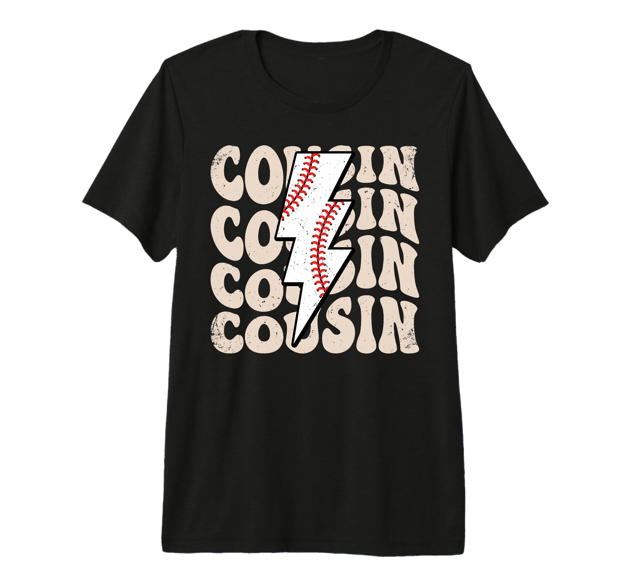 Lightning Groovy Proud Baseball Cousin T-Shirt - Unique Graphic for Adults - T-Shirt, Sweatshirt, Hoodie